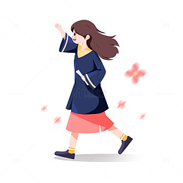 简约毕业人物学生毕业季