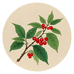 中草药蜀椒植物插画素材