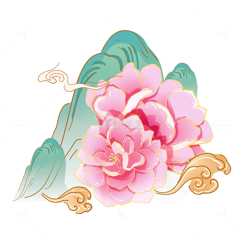 国潮牡丹鲜花河南特色