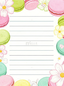 小红书背景图可爱马卡龙