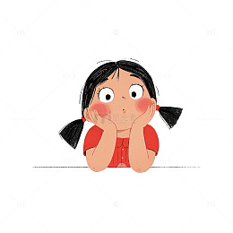 红衣女孩的可爱遐想