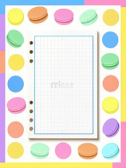 马卡龙彩色圆点小红书背景图