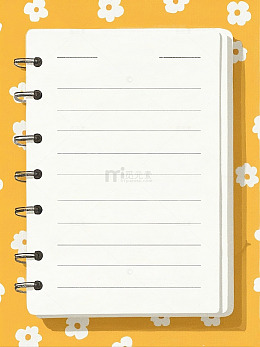 黄色系简约笔记小红书背景图