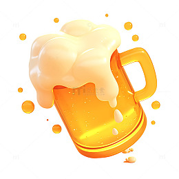 美味的啤酒图标卡通