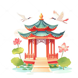 水墨淡雅清新蜻蜓立夏