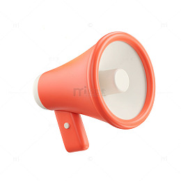 红色卡通喇叭扩音器