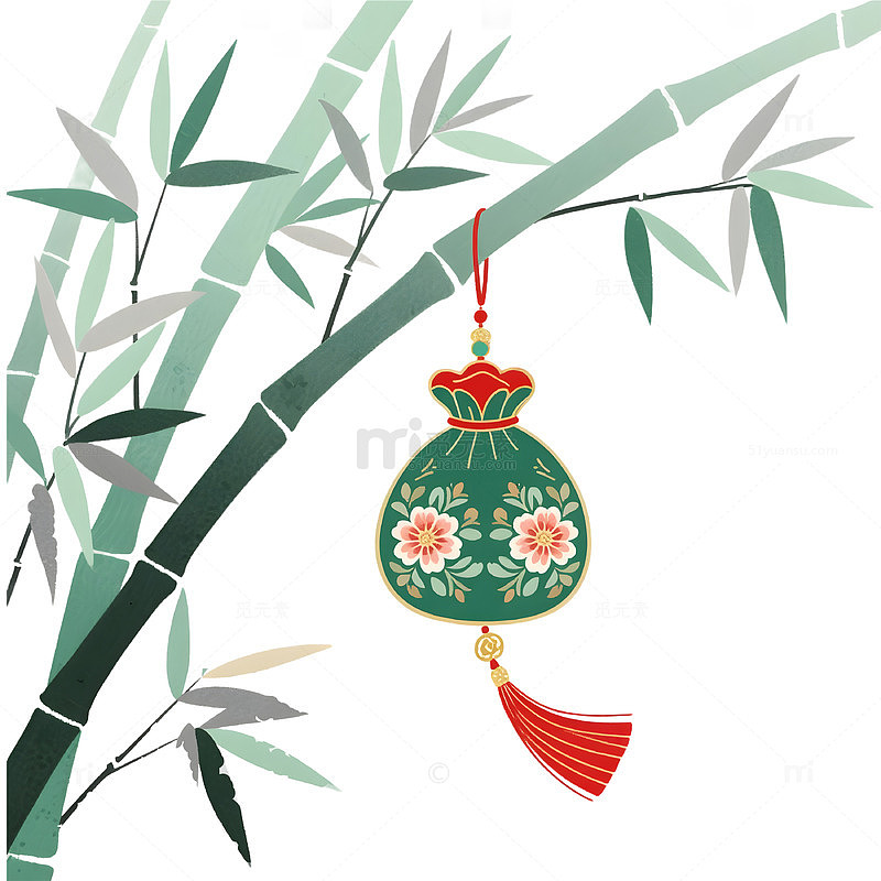 端午节香囊国风插画素材