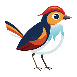 一只小鸟矢量图