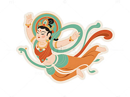 敦煌飞天卡通图标