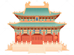 国潮国风古建筑物