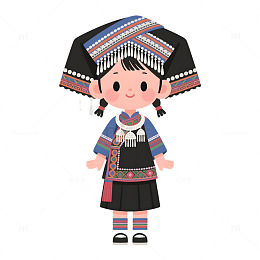 可爱的苗族女孩子