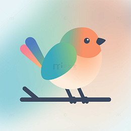 站在树枝上的小鸟