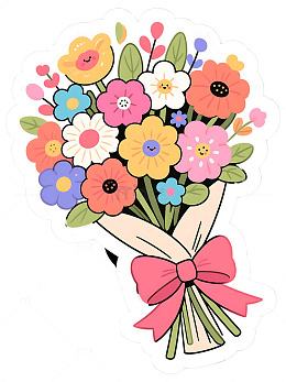 花束卡通插画图标