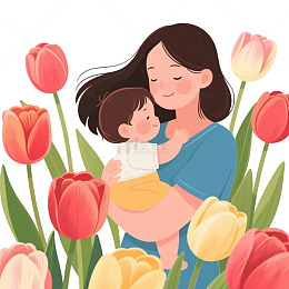 妈妈和孩子贺卡设计