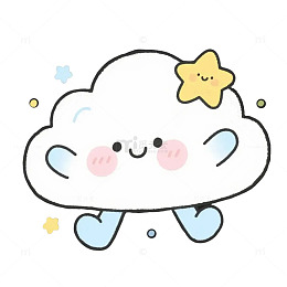 手绘儿童天气云朵