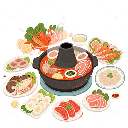 火锅美食食材