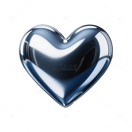 金属质感爱心标识