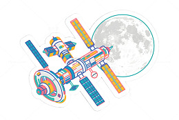 天宫月球宇宙图标