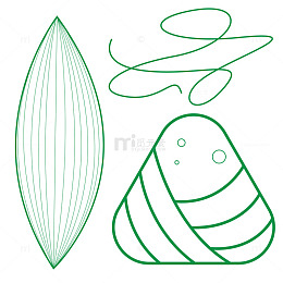 端午节粽子免扣线条素材