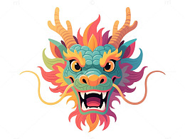 端午节龙头素材