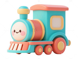 可爱立体火车头