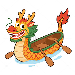 端午节龙舟船免抠元素