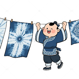 非遗扎染拟人化1