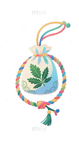 艾草香囊五彩绳端午