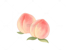 手绘插画风格桃子2