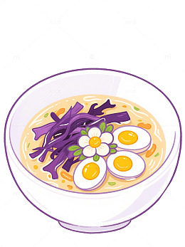 紫菜蛋花汤元素