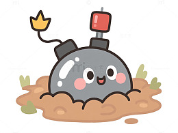 可爱地雷元素