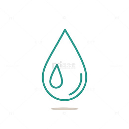 简约线条风格水滴插画设计