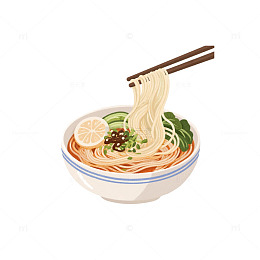 冷面  面条  菠菜