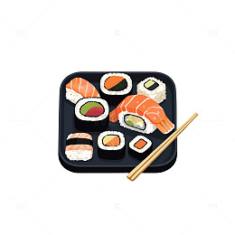 寿司美食日本筷子食物