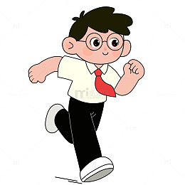 奔跑的小学生