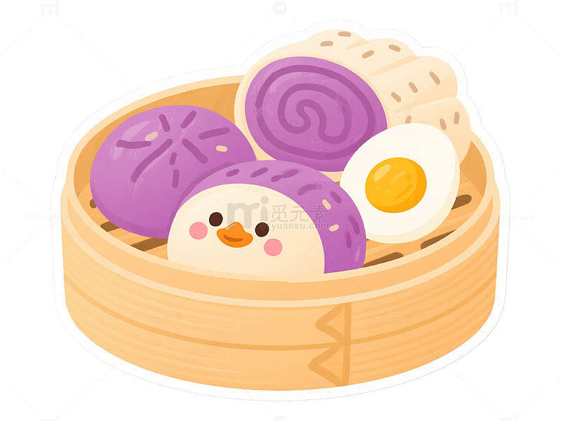 紫薯杂粮馒头咸鸭蛋