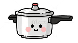卡通手绘高压锅