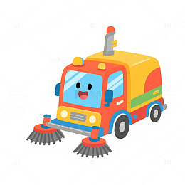 马路扫地车彩色