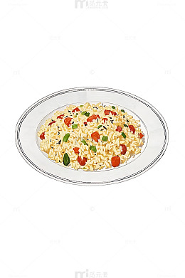 美味的卡通扬州炒饭