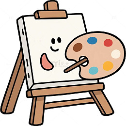 画板油画卡通