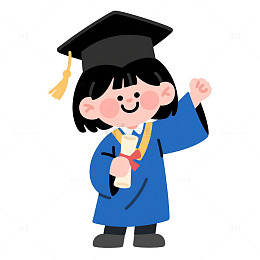 毕业季卡通学生形象