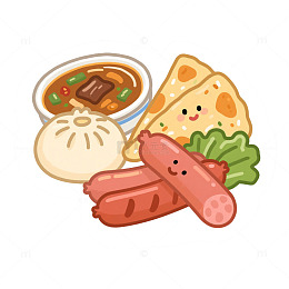 包子胡辣汤火腿肠
