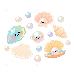 珍珠贝壳元素