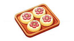 梅花糕素材免扣