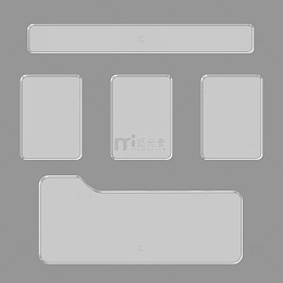 电商透明亚克力材质边框免扣元素