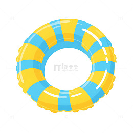 夏天游泳圈海报元素