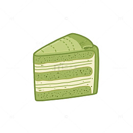 抹茶千层蛋糕切片1