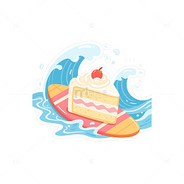 蛋糕切片冲浪板