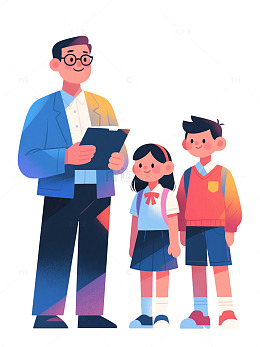 老师与学生卡通