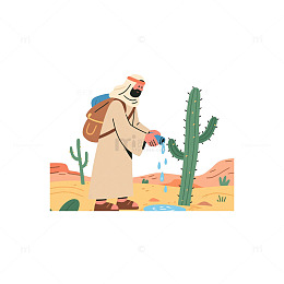沙漠旅人仙人掌